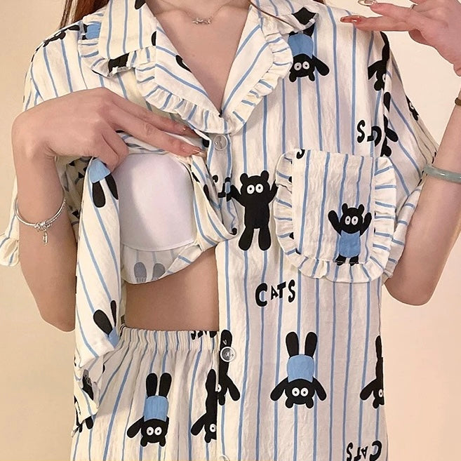 CatNap Frill Padded Nightsuit - 3pc Set